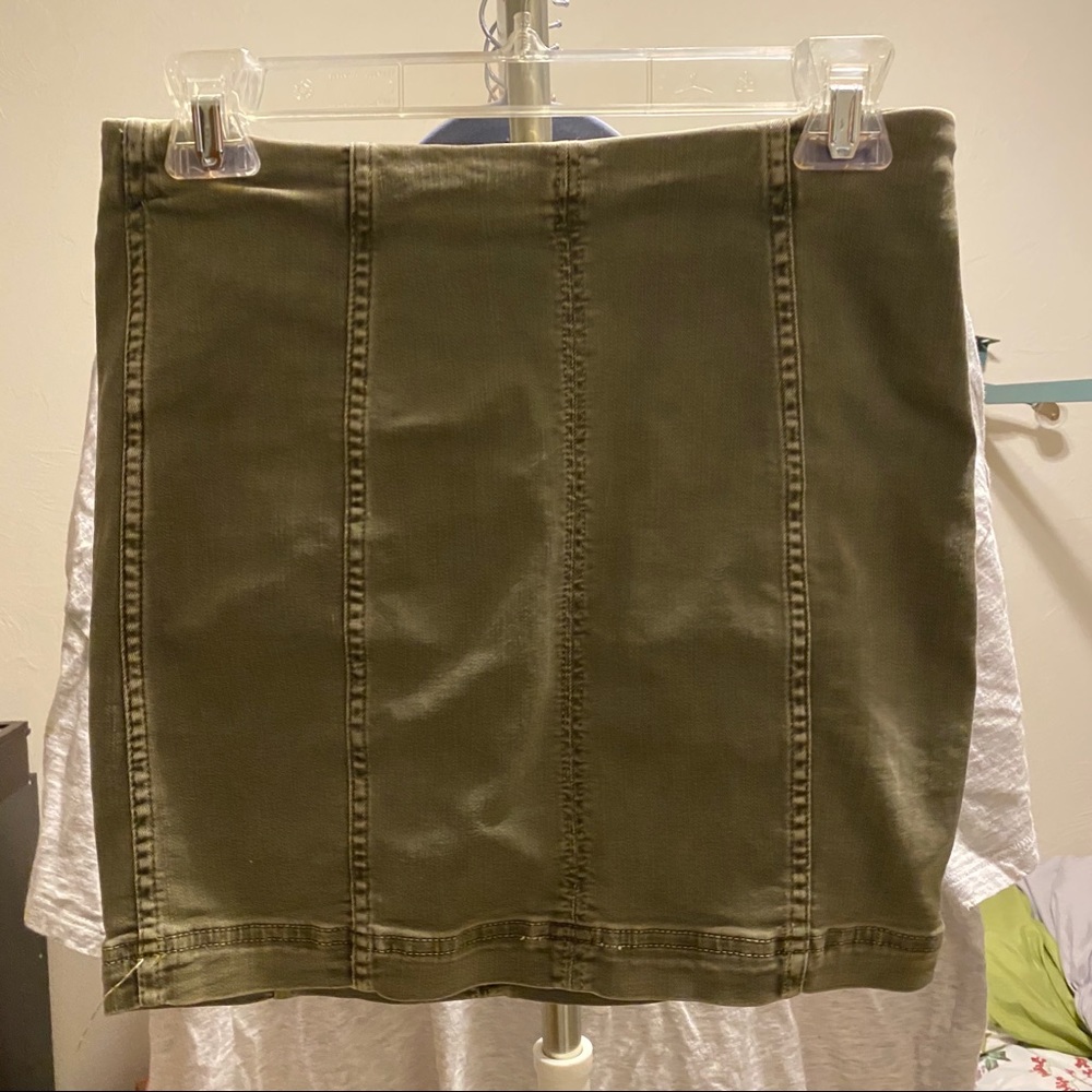 Free People La Femme Denim Skirt